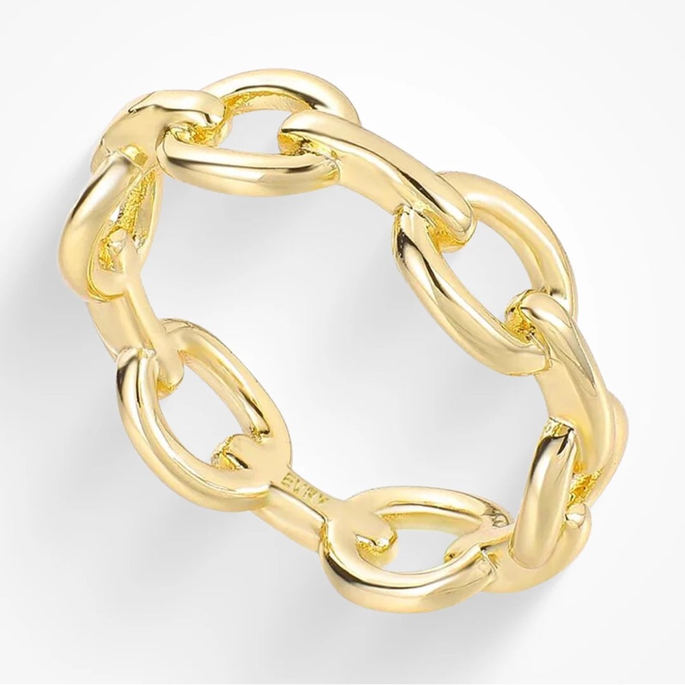 Evry Jewels Gold Chain Link Ring